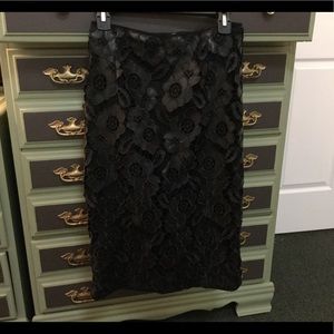 Black lace skirt